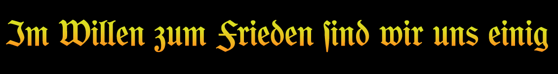 Friedensdienst, im Willen zum Frieden sind wir uns einig